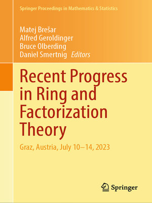 cover image of Recent Progress in Ring and Factorization Theory